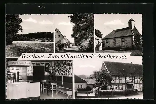 AK Grossenrode, Gasthaus Zum stillen Winkel, Innenansicht, Kirche