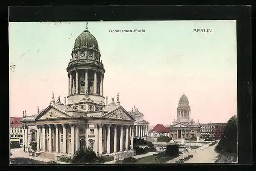 AK Berlin, Ansicht vom Gendarmenmarkt