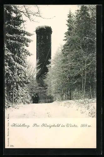 AK Heidelberg, Königstuhl im Winter