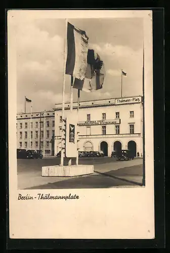 AK Berlin, Thälmannplatz mit Haus der Nationalen Front, ehemals Goebbelsches Propaganda-Ministerium