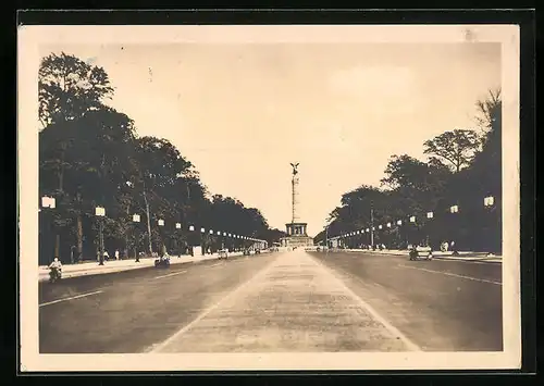 AK Berlin, Ost-West-Achse mit Blick auf die Siegessäule