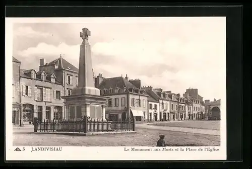 AK Landivisiau, Le Monument aux Morts et la Place de l`Eglise