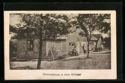 AK Offizierswohnung in einem Waldlager