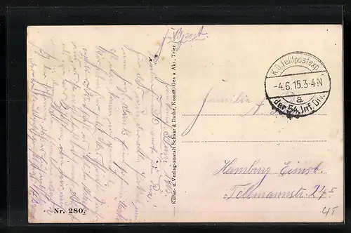 AK Rethel, Ortsansicht mit zerstörten Häusern