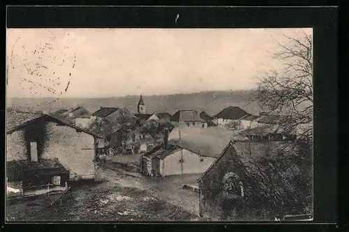 AK Grandham, Ortsansicht mit Kirche