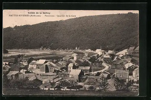 AK Hautes-Rivières, Panorama, Quartier de la Gare