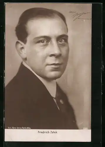 AK Schauspieler Friedrich Zelnik, Nahaufnahme vom Gesicht