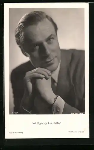 AK Schauspieler Wolfgang Lukschy lächelt in die Kamera