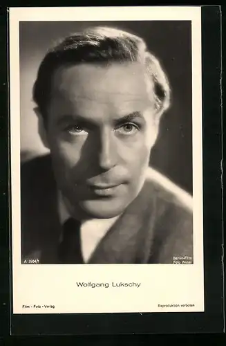 AK Schauspieler Wolfgang Lukschy lächelt in die Kamera