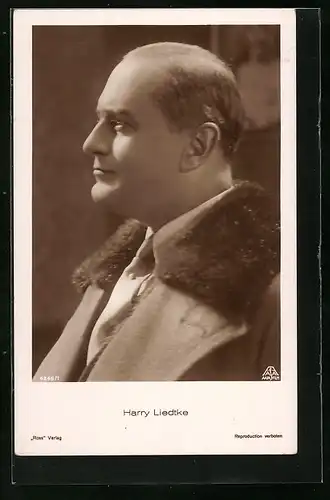 AK Schauspieler Harry Liedtke zeigt sein Profil