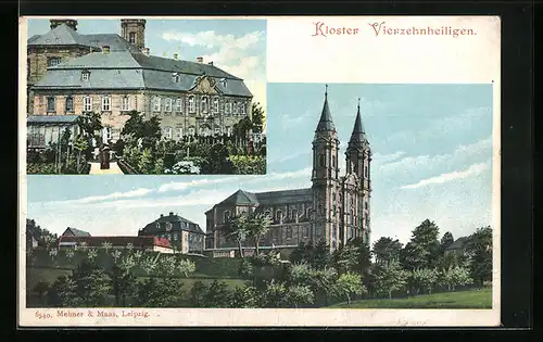 AK Vierzehnheiligen, Ansicht des Klosters