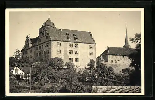 AK Schlitz, Ortspartie mit Turmgebäude