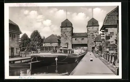 AK Minden i. W., Partie an der Schachtschleuse