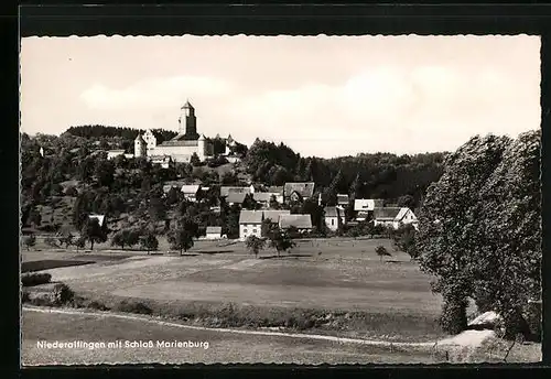 AK Niederalfingen, Teilansicht mit Schloss Marienburg