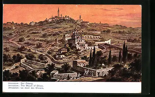 Künstler-AK Friedrich Perlberg: Jerusalem, Der Ölberg