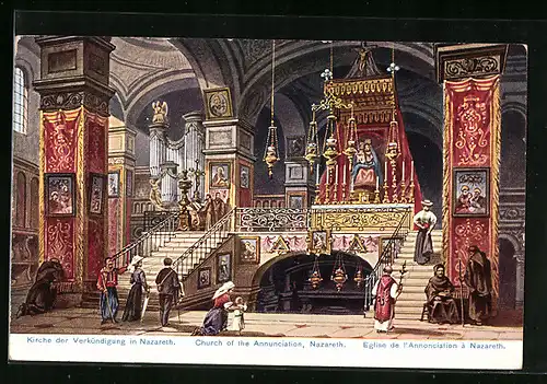 Künstler-AK Friedrich Perlberg: Kirche der Verkündigung in Nazareth