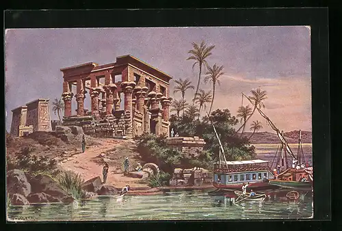 Künstler-AK Friedrich Perlberg: Pharao`s Bett