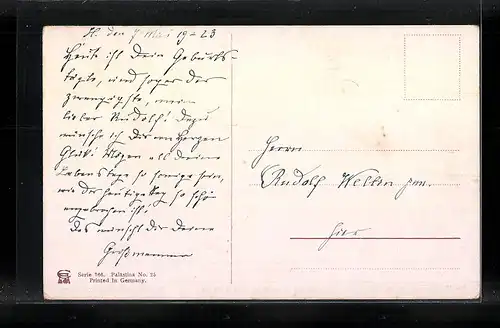 Künstler-AK Friedrich Perlberg: Die Mosesquellen bei Suez