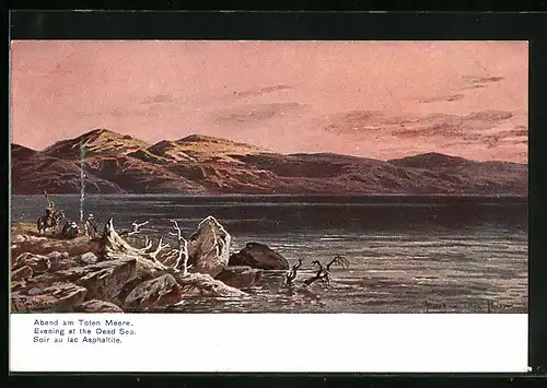 Künstler-AK Friedrich Perlberg: Abend am Toten Meere