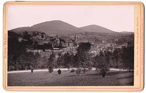 Fotografie Römmler & Jonas, Dresden, Ansicht Baden-Baden, Blick auf die Stadt von der Griechisch-Russischen Kapelle