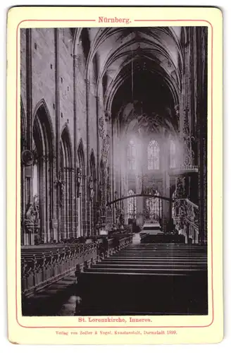 Fotografie Zedler & Vogel, Darmstadt, Ansicht Nürnberg, Innenansicht der St. Lorenzkirche