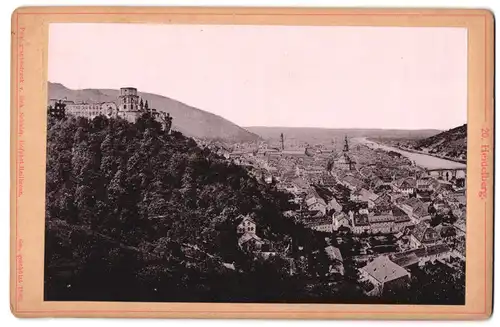 Fotografie Hch. Schuler, Heilbronn, Ansicht Heidelberg, Blick über die Stadt mit dem Schloss