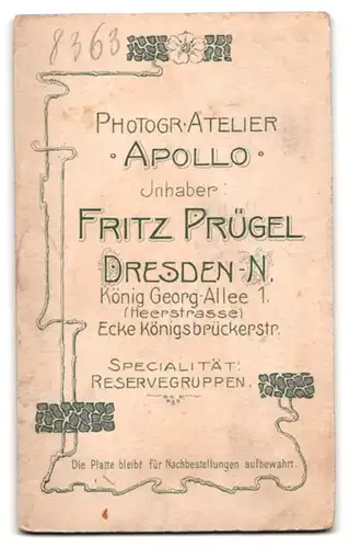 Fotografie Apollo, Dresden, Sächsischer Jäger, Uniform Schützen-Füsilier-Rgt. 108 Prinz Georg mit Tschako