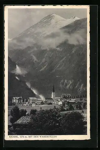 AK Krimml, Gesamtansicht mit den Wasserfällen