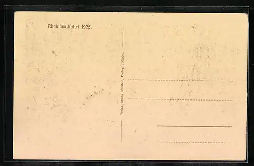 AK Minden i. W., T.V. Jahn, e. V. auf Rheinlandfahrt 1925