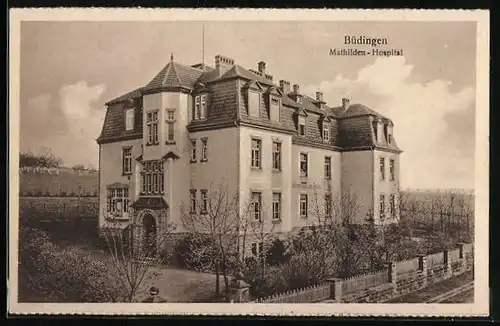 AK Büdingen, Ansicht des Mathilden-Hospitals