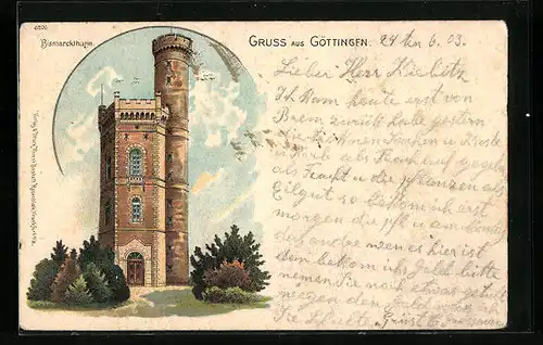 Lithographie Göttingen, Der Bismarckthurm