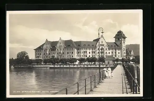 AK Lochau, Strandpalast Hotel mit Seesteg