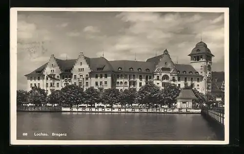 AK Bregenz-Lochau, Blick zum Strand-Palast-Hotel