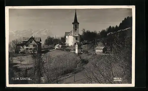 AK Fluh, Ortsansicht und Säntis