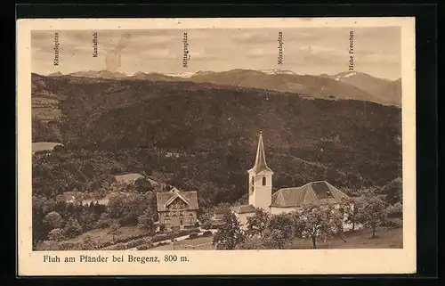 AK Fluh am Pfänder, Panorama