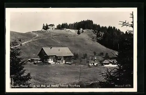 AK Bregenz, Pfänder Dohle mit Blick auf Pfänder