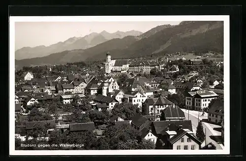 AK Bludenz, Ortsansicht gegen die Walserberge