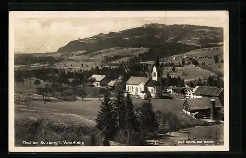 AK Thal bei Sulzberg, Ortsansicht mit Umgebung und Hirschberg