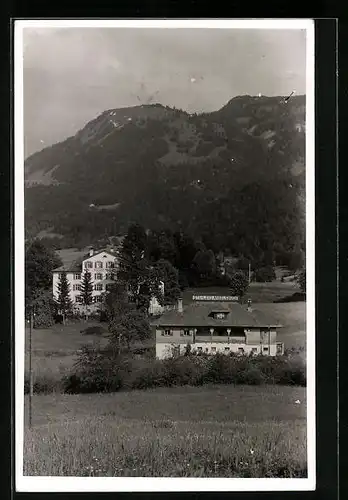 AK Andelsbuch, Ortsansicht mit Stahlbad