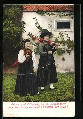 AK Egg, Namm und d`Schmelg im 18. Jahrhundert, Volksfest 1902