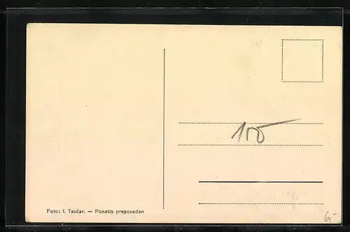 AK Martuljek s Spikom, Ortsansicht mit Bergpanorama