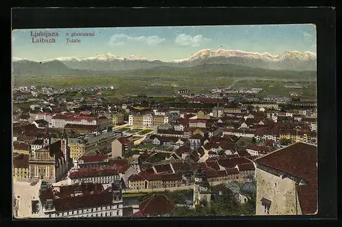 AK Laibach, Totalansicht aus der Vogelschau