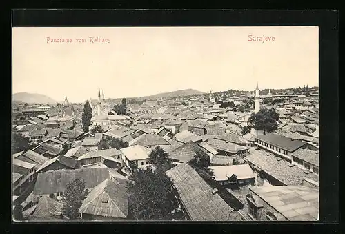 AK Sarajevo, Panorama vom Rathaus