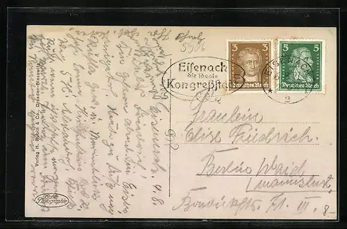 AK Ruhla, Stadt-Bad aus der Vogelschau