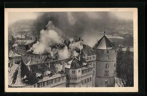 AK Stuttgart, Brand des Alten Schlosses
