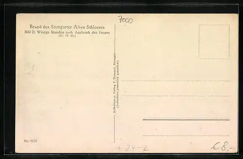 AK Stuttgart, Brand des Alten Schlosses