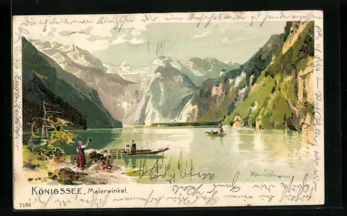 Künstler-AK Karl Heinisch: Königssee, Malerwinkel