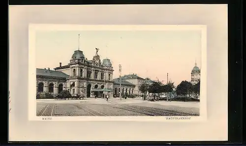 AK Mainz, Ansicht des Hauptbahnhofs