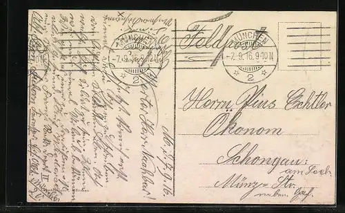 AK München, Kaserne des Kgl. bayr. Telegrafen Bataillons