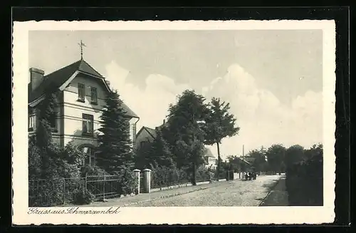 AK Schwarzenbek, Strassenpartie mit Villa